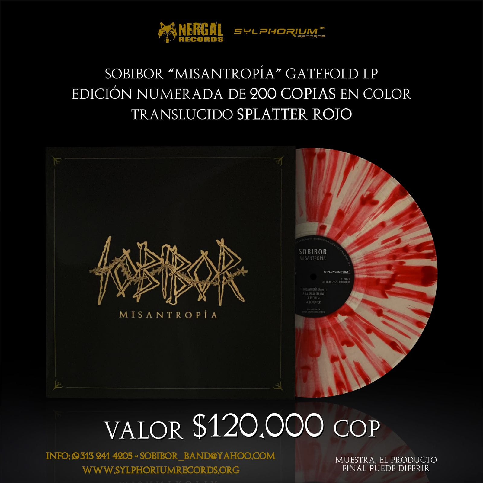 SOBIBOR - Misantropia - LP Splatter Gatefold - Imagen 2