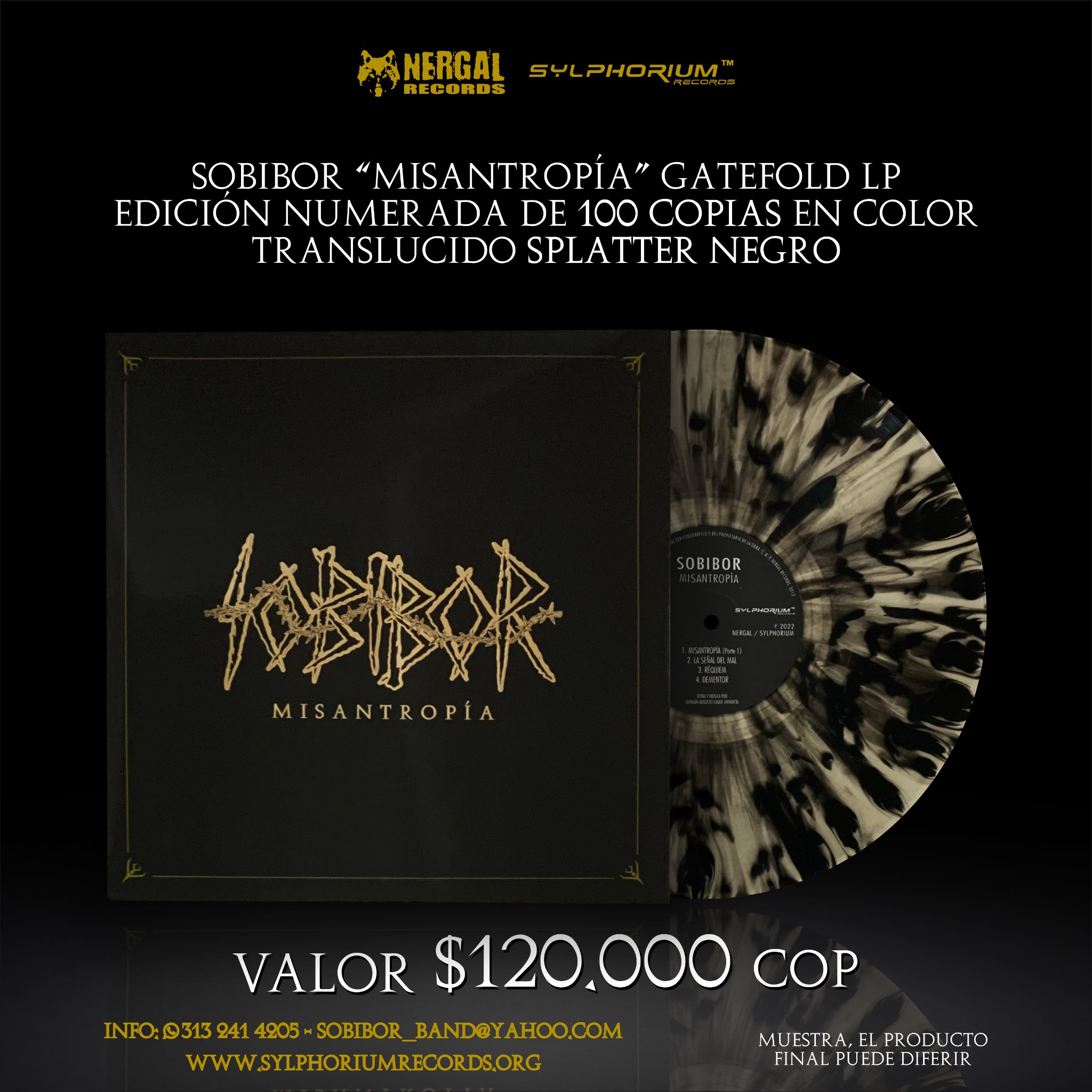 SOBIBOR - Misantropia - LP Splatter Gatefold