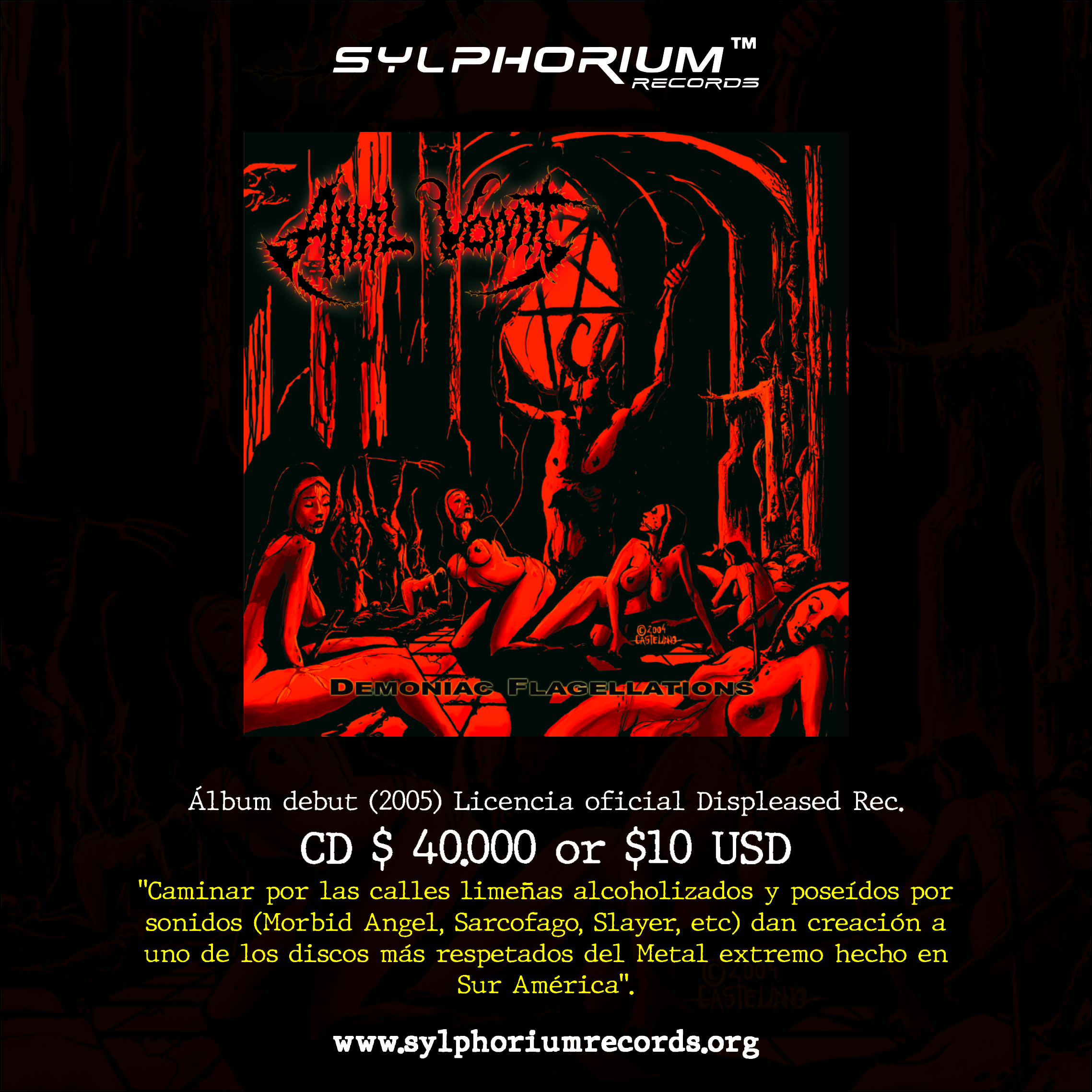 ANAL VOMIT – Demoniac Flagellation – CD (SR 072 CD) - Imagen 3