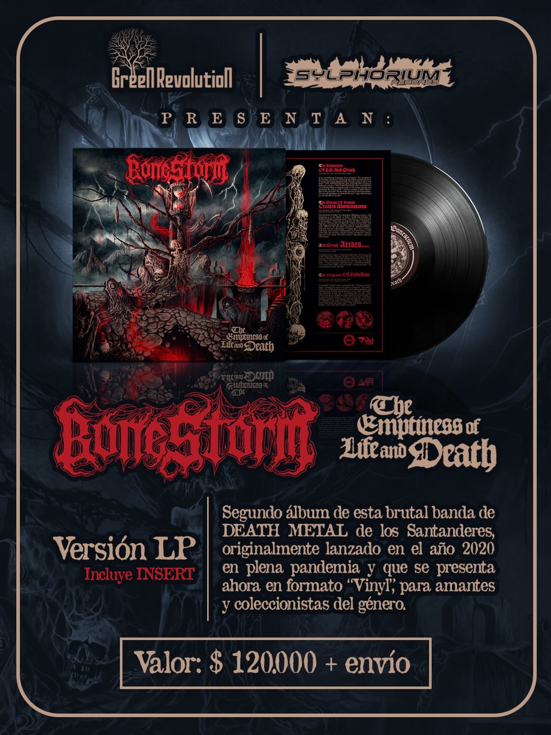 BONESTORM - The Emptiness Of Life and Death - LP - Imagen 2