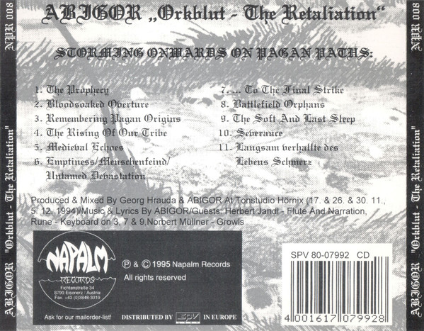 ABIGOR - Orkblut - The Retaliation - CD - Imagen 2